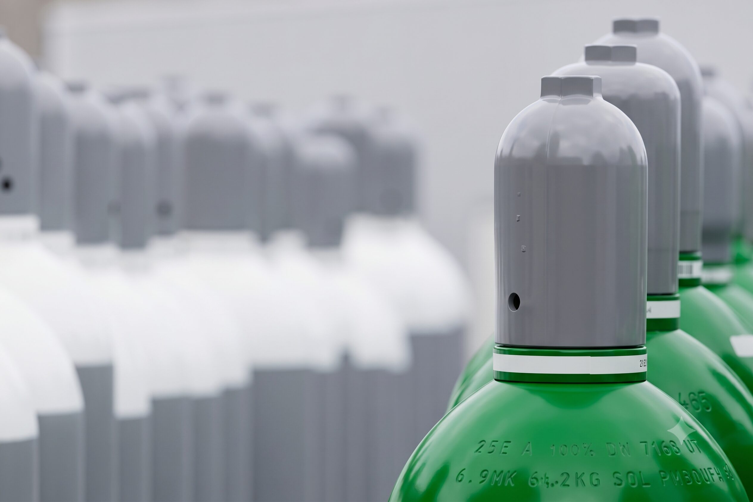 Almacenamiento de cilindros de gases puros de alta pureza en planta